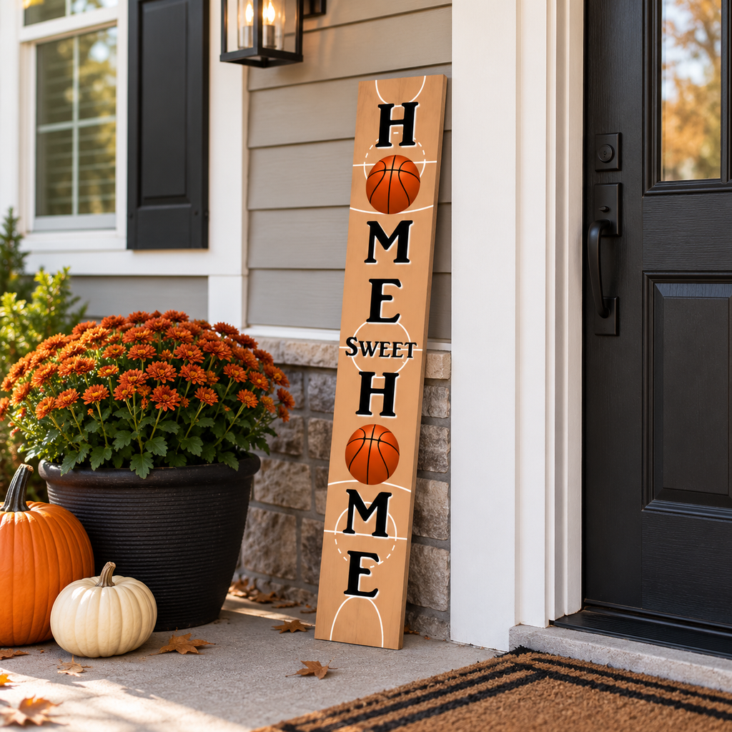 Basketball Home Sweet Home Porch Sign
