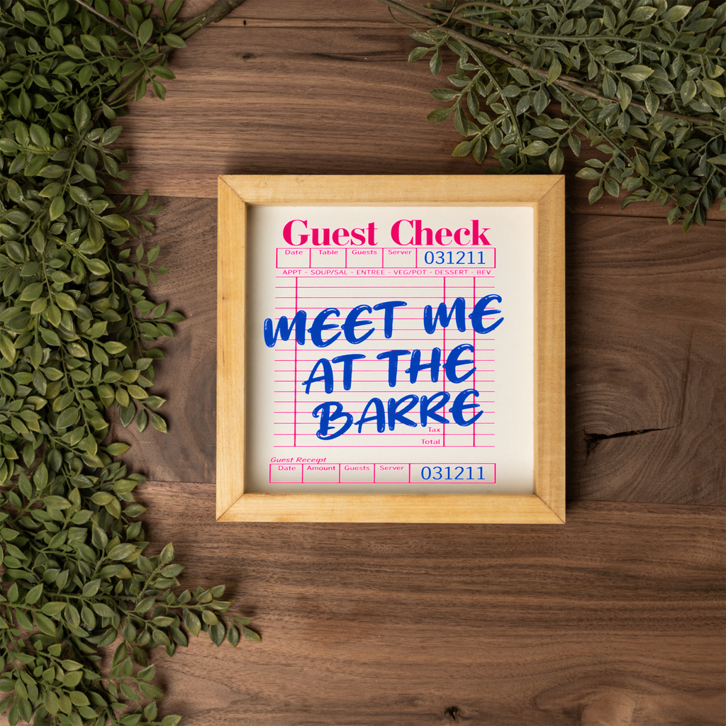 Meet Me at the Barre Sign, Funny Ballet Dancer Wall Art, Dance Studio Decor, Ballerina Gift, Ballet Teacher Gift, Dance Room Decor