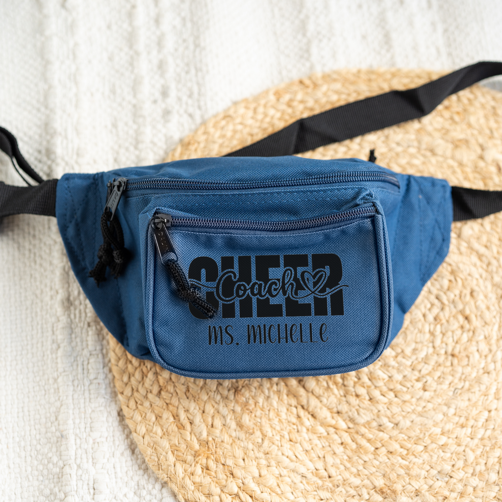 Personalized Cheer Coach Stylish Fanny Pack with Adjustable Strap, Perfect for Cheer Coaches, Custom Cheer Fanny Pack