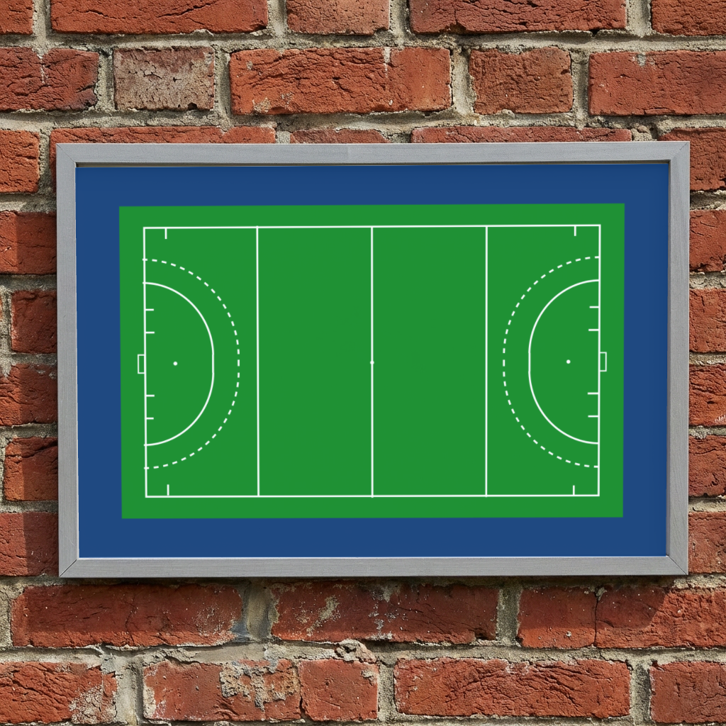 Field Hockey Field Wall Art, Framed Sports Sign, Field Hockey Bedroom Decor, Girls Room Wall Art, Athlete Gift, Sports Room Decor