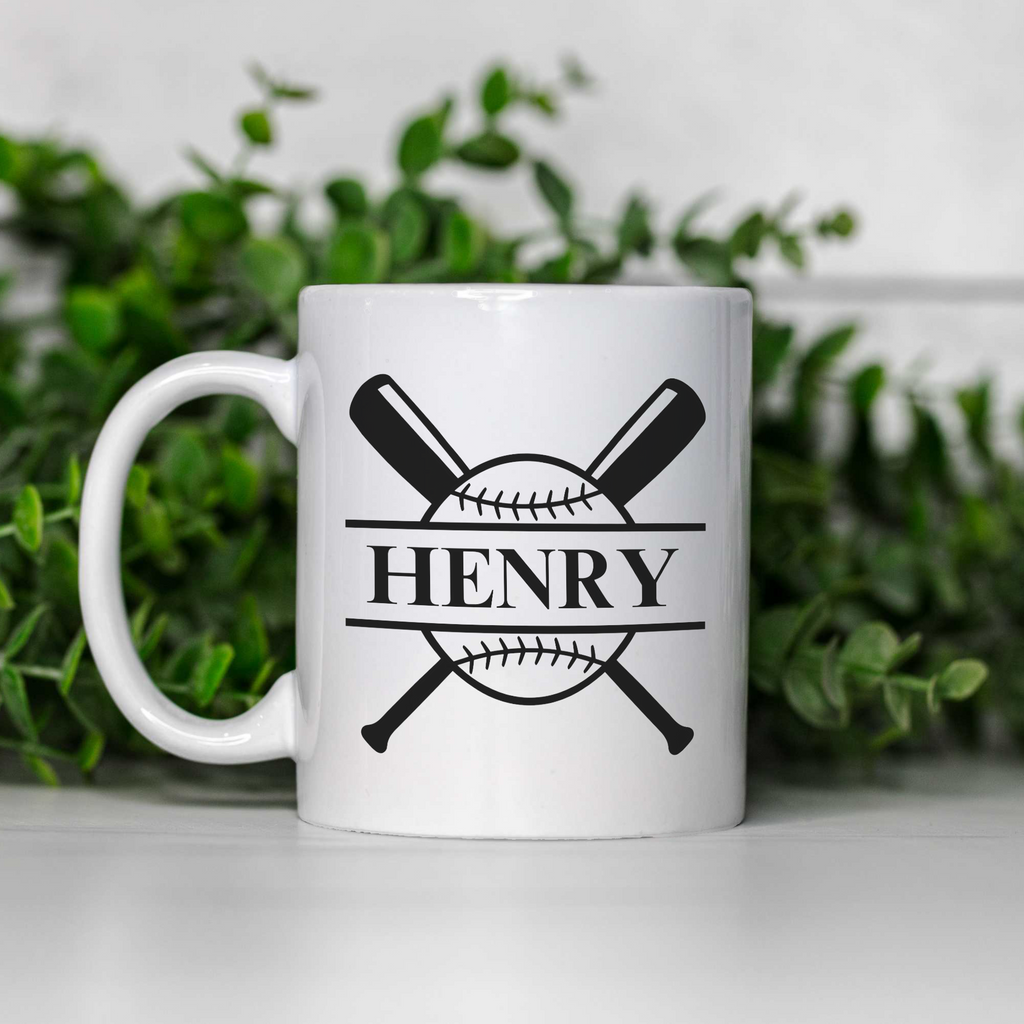 Monogram Baseball Coffee Mug