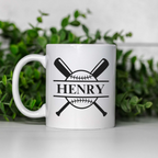Monogram Baseball Coffee Mug