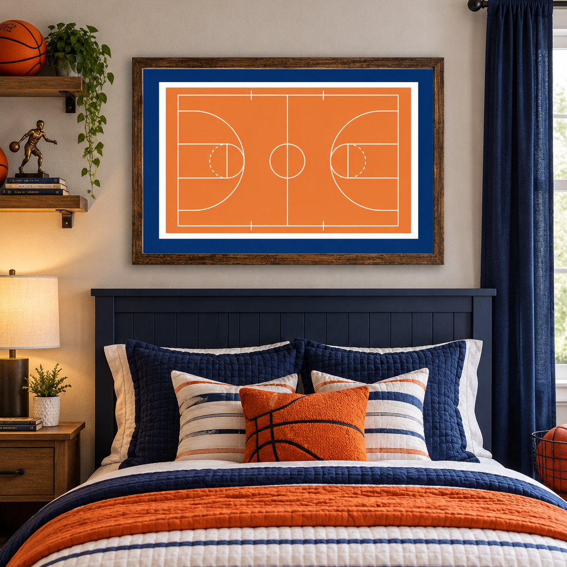 Basketball Court Wall Art