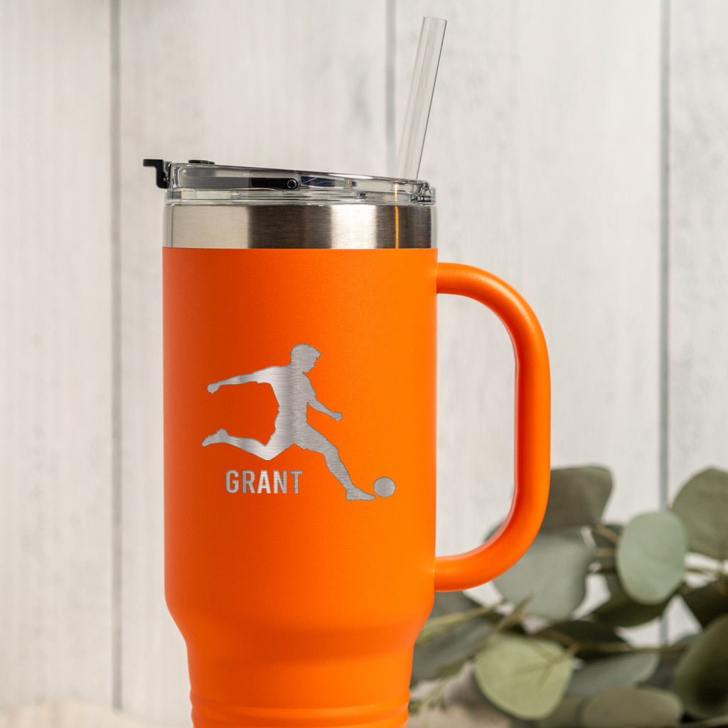 40oz Soccer Tumbler - Personalized Design