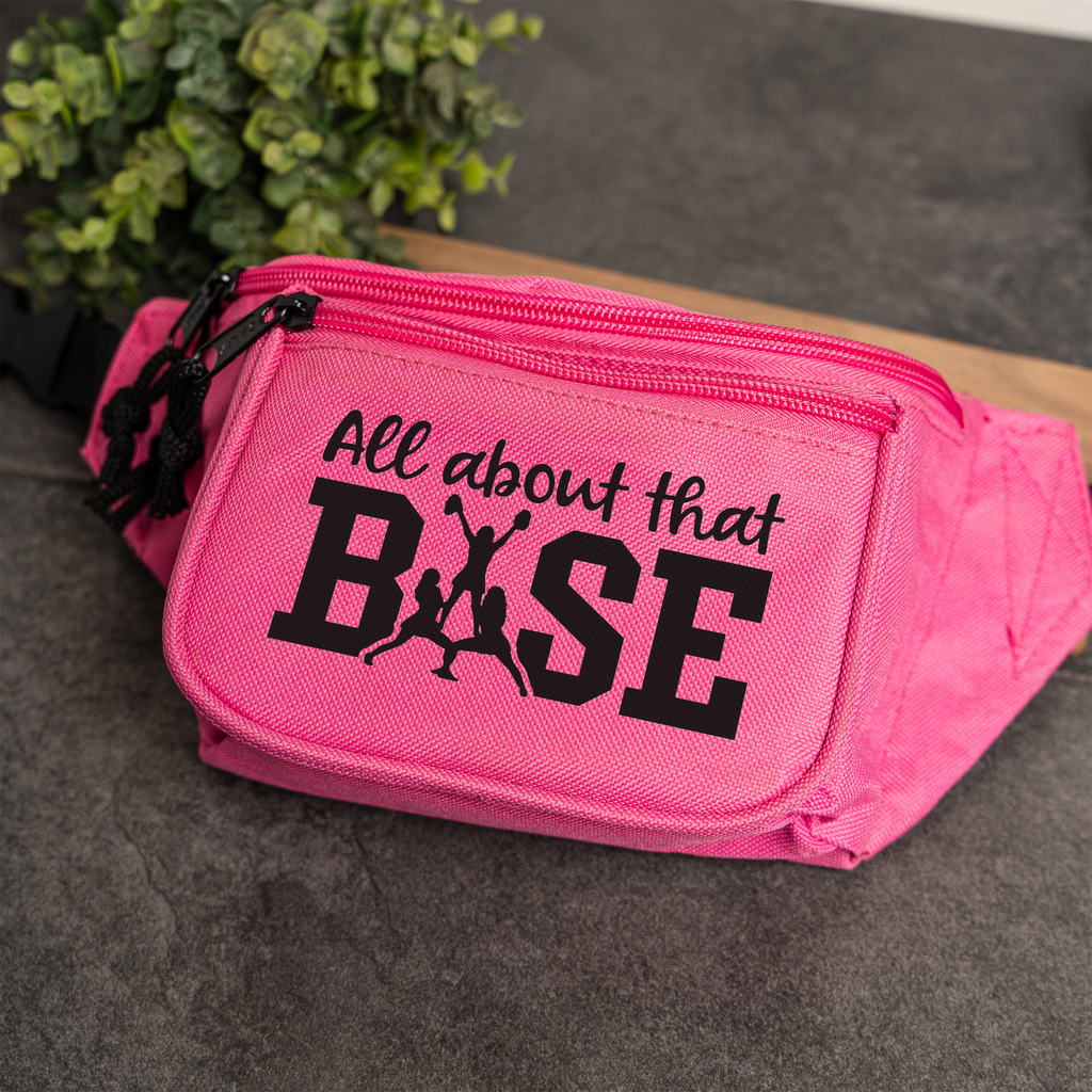 Its All About That Base Cheer Fanny Pack, Cheer Team Gifts Fanny Packs, Hands-Free Waist Bag, Adjustable Belt