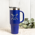 40oz Tumbler with Baseball Design, Personalized Sports Gift, Custom Number
