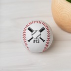 Personalized Baseball with Number | Custom Player Gift | Baseball Team Gift | Senior Night Keepsake | Coach Gift | Baseball Fan Gift | Custom Sports Gift