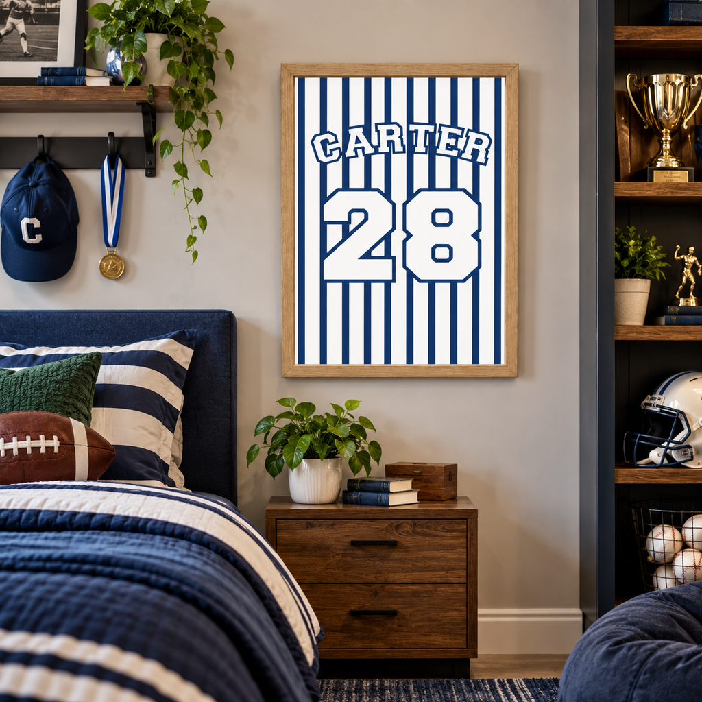 Personalized Jersey Wall Art