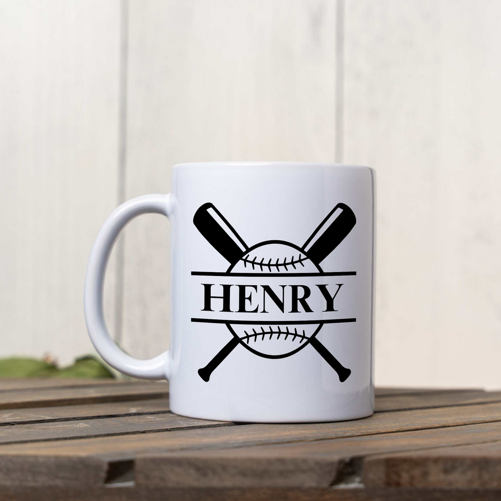 Monogram Baseball Coffee Mug