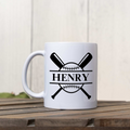 Monogram Baseball Coffee Mug