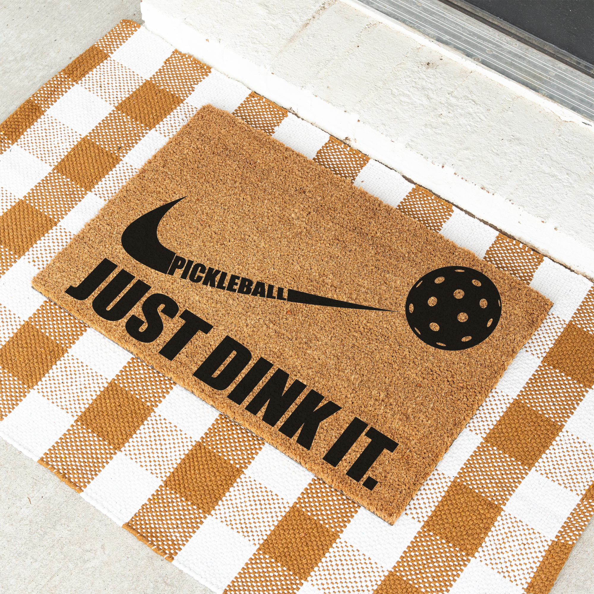 Just Dink It Pickleball Coir Doormat
