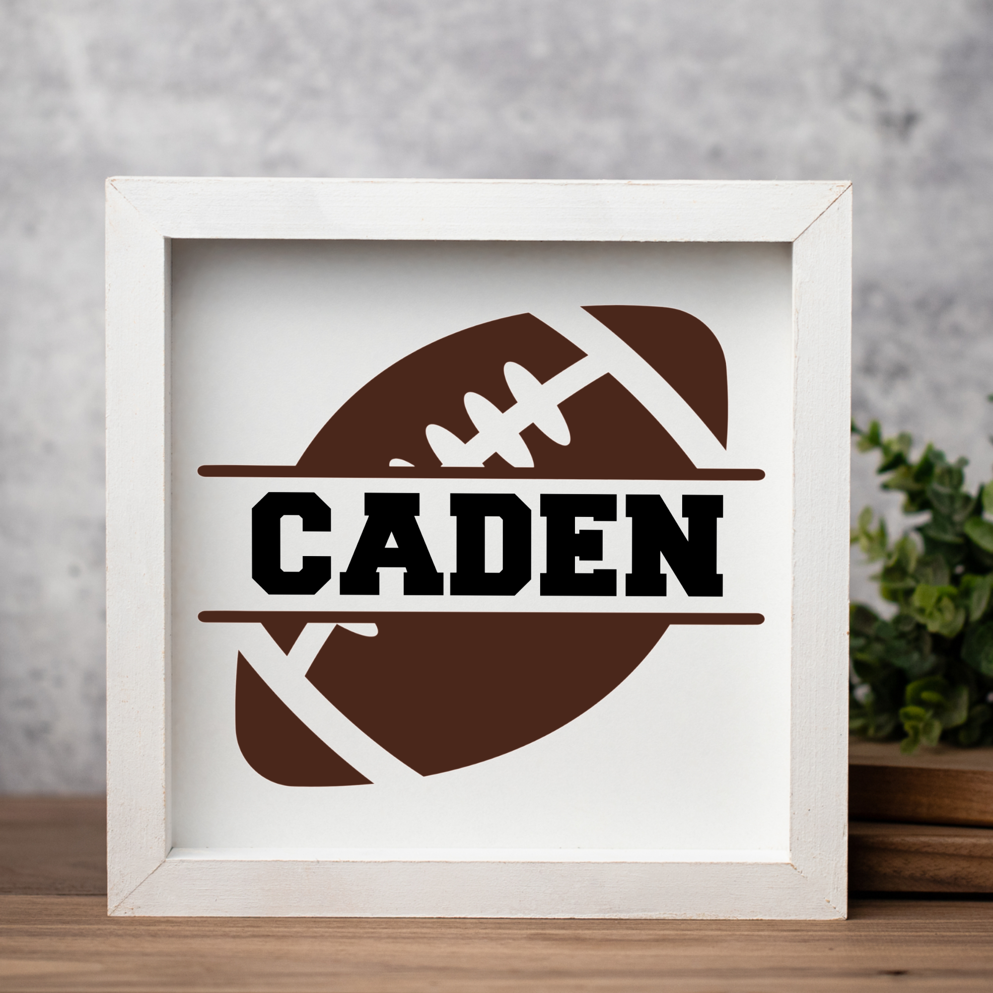 Personalized Football Sign, Custom Name Football Wall Decor, Boys Sports Room Sign, Football Player Gift, Custom Kids Bedroom Decor