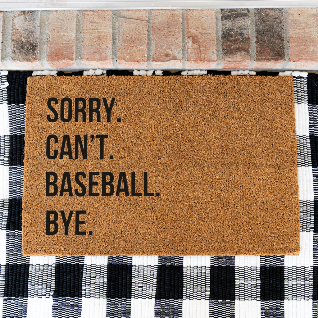 Funny Baseball Doormat