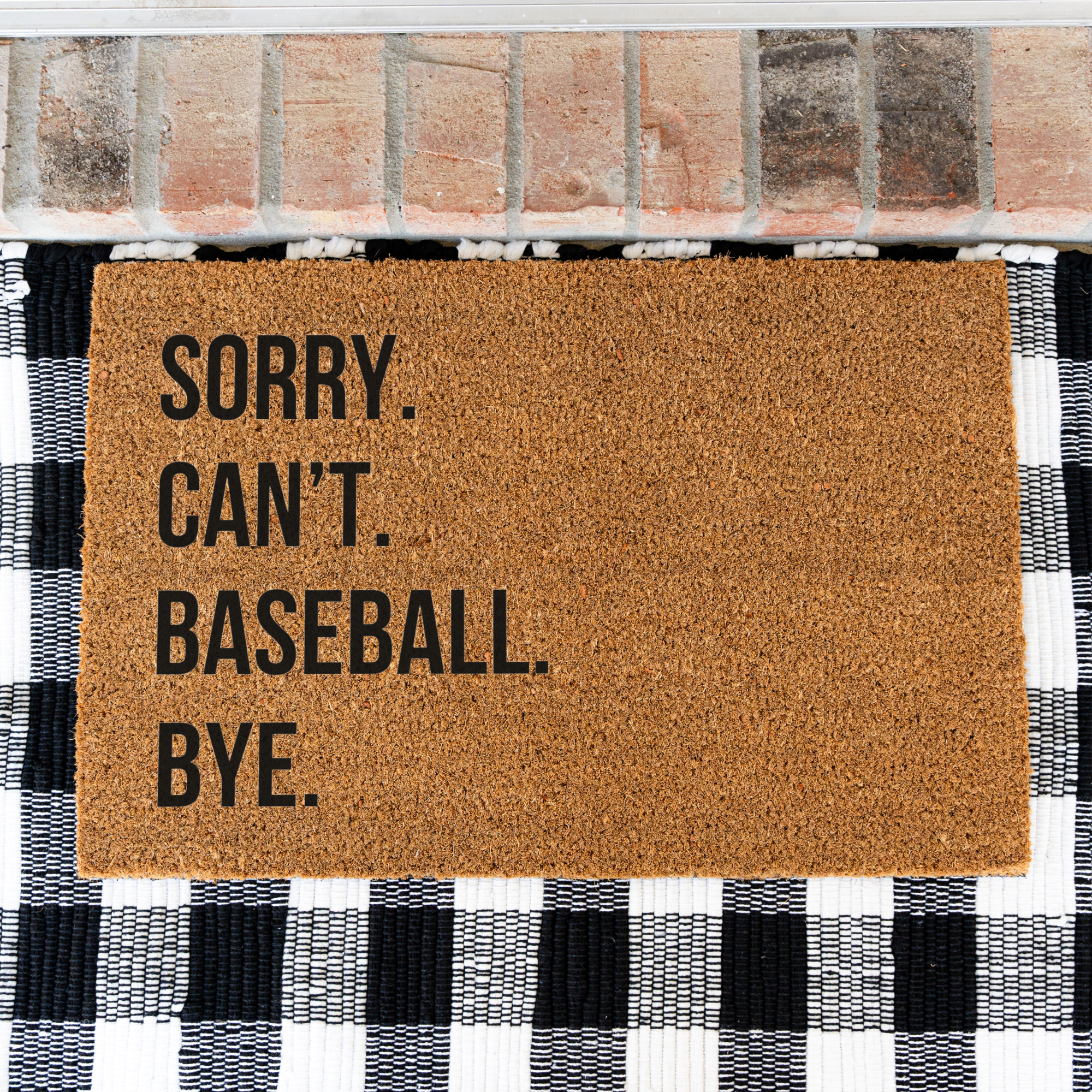 Funny Baseball Doormat