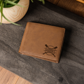 Baseball Monogram Classic Leather Bifold Wallet