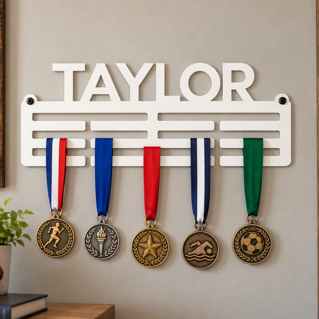 Personalized Name Medal Hanger