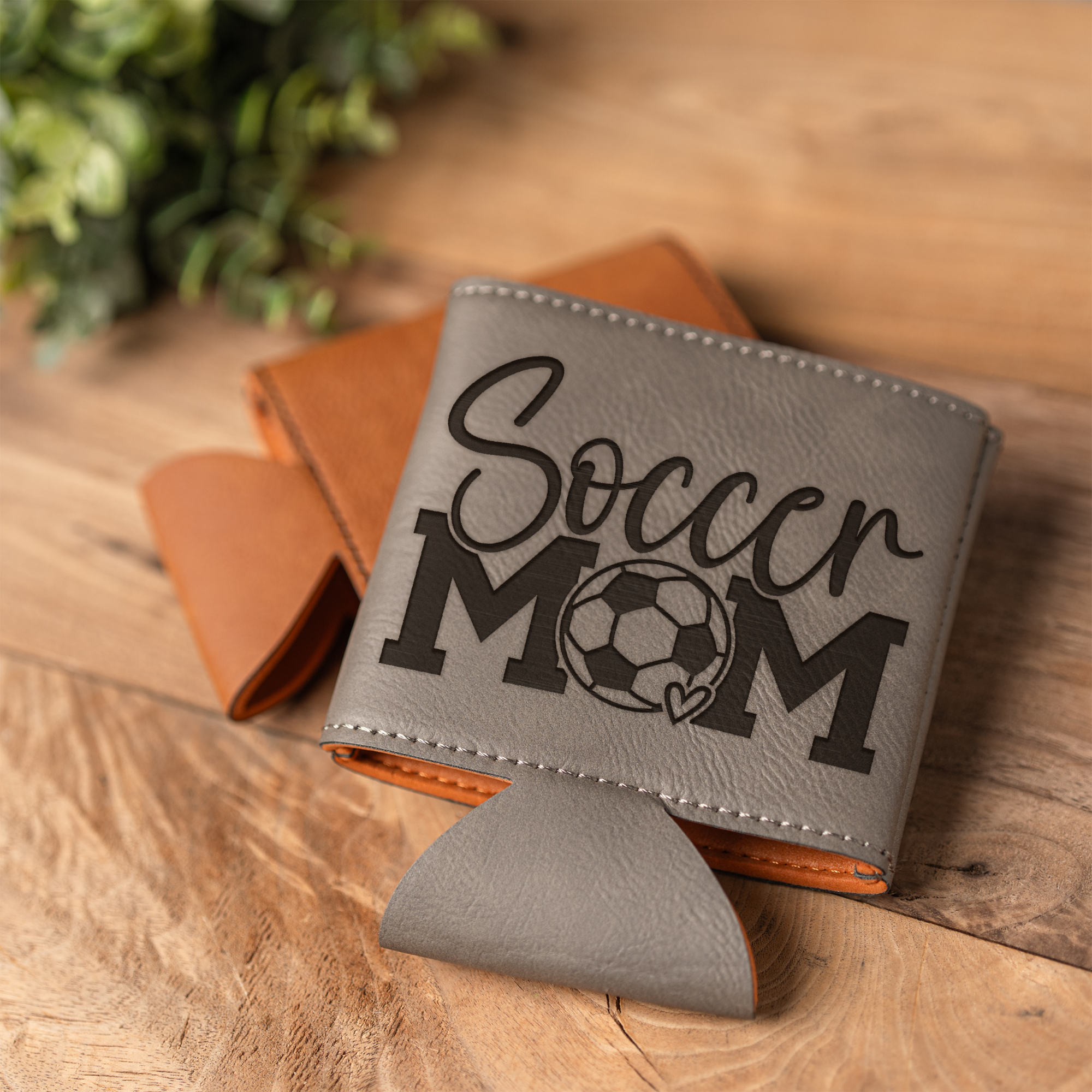 Soccer Mom Leather Beverage Holder