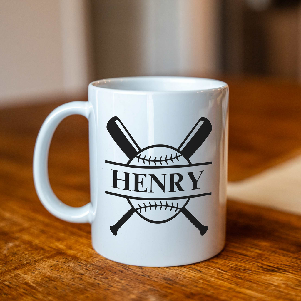 Monogram Baseball Coffee Mug