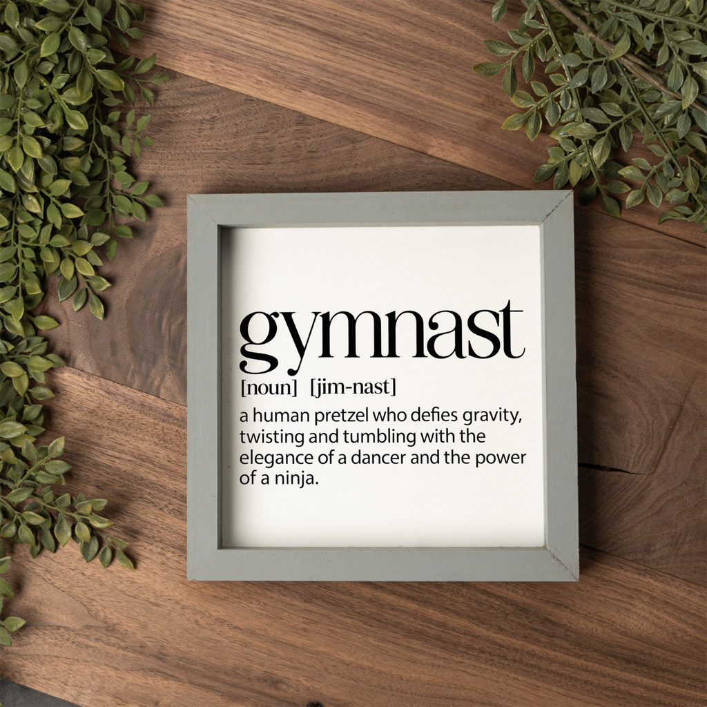 Gymnast Wall Art, Funny Gymnast Definition Sign, Gymnastics Room Decor, Gymnast Gift, Girls Gymnastics Bedroom Decor, Coach Gift