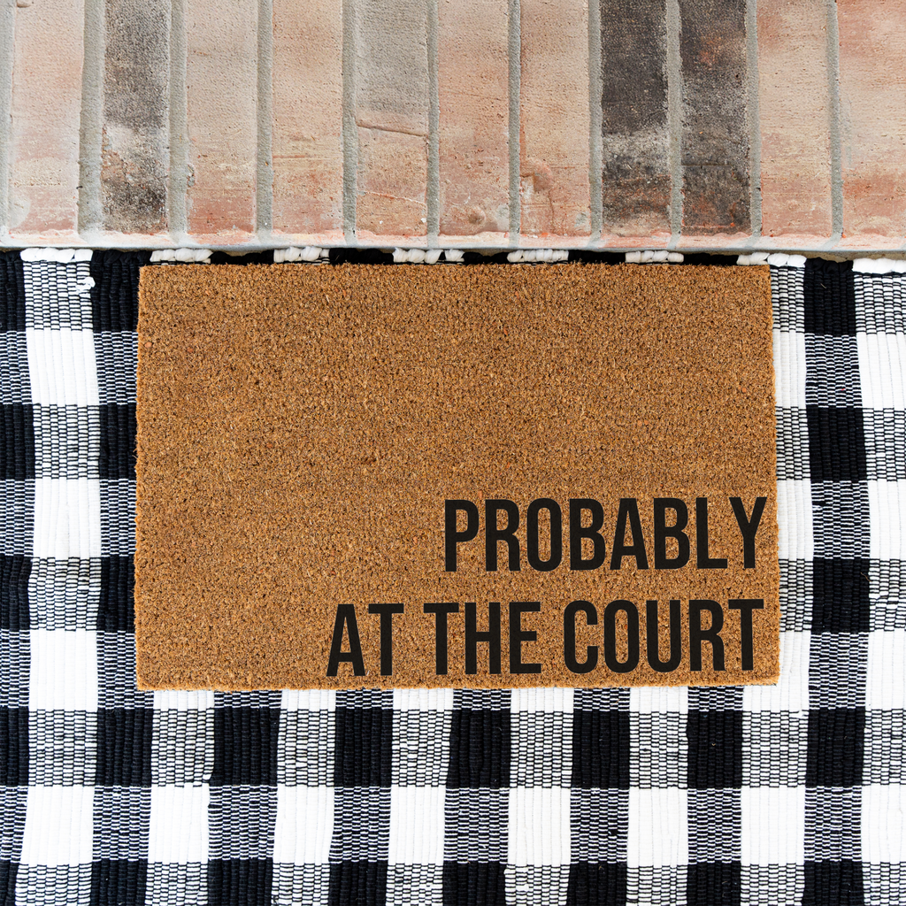 Probably at the Court Doormat, Funny Sports Doormat, Basketball Lover Welcome Mat, Athlete Gift, Basketball Family Front Door Mat, Sports De