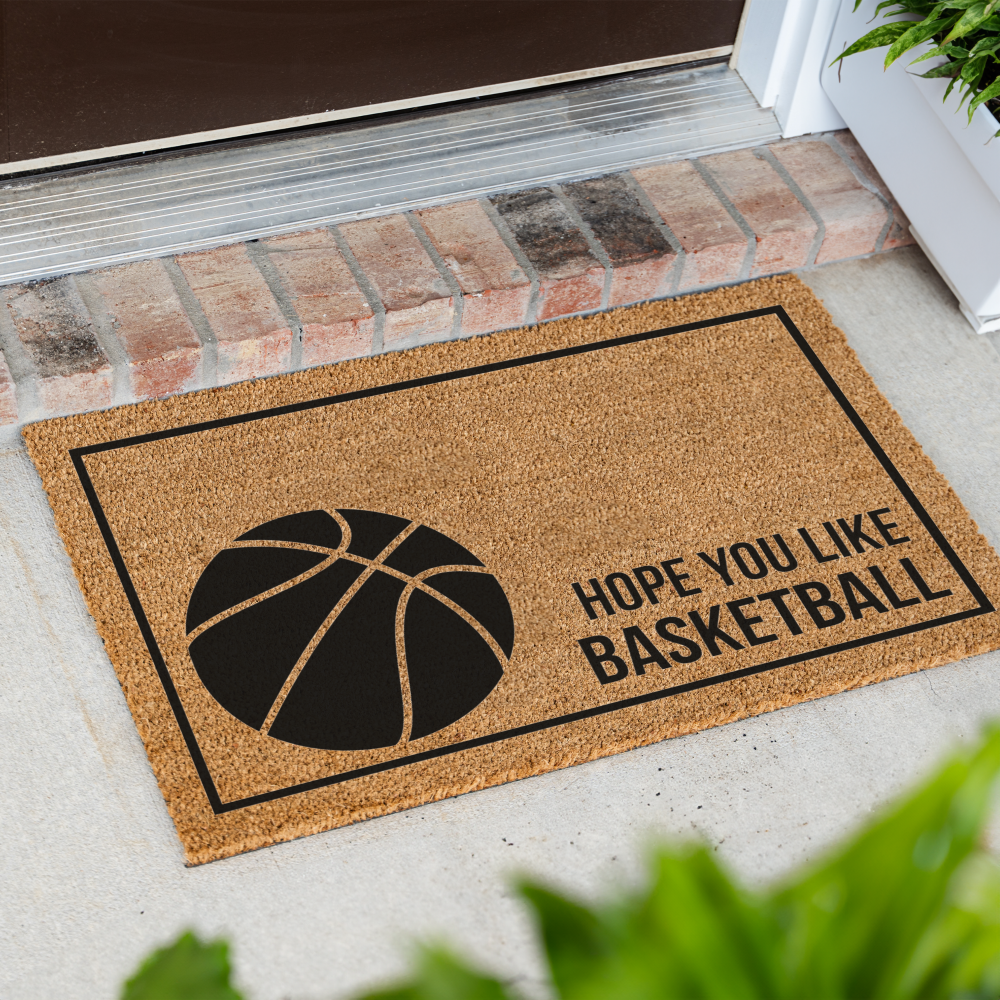 Basketball Doormat, Funny Basketball Welcome Mat, Hope You Like Basketball, Basketball Lover Gift, Sports Front Door Mat, Game Day Decor