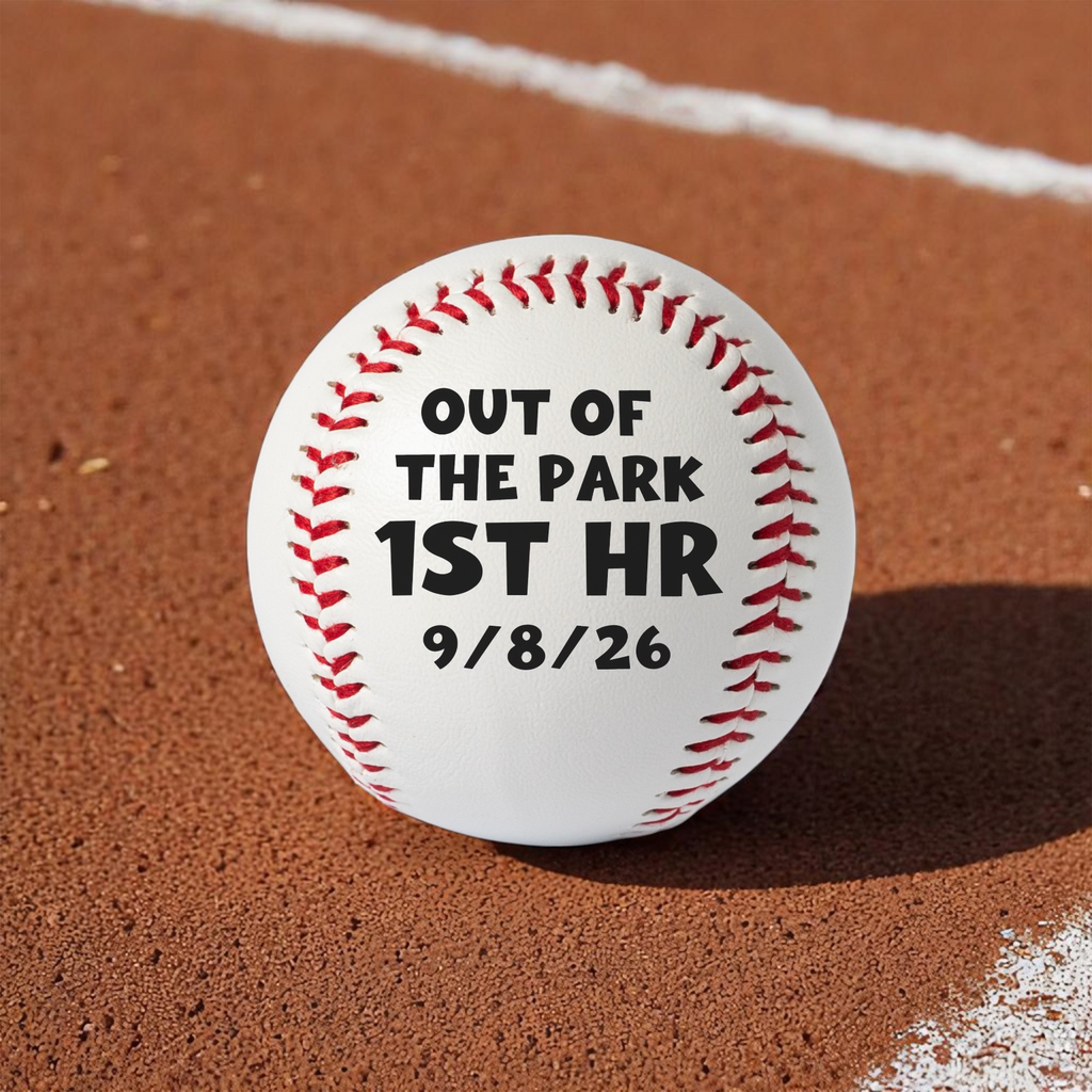 Personalized First Home Run Baseball, Custom Date Baseball Gift, 1st Home Run Keepsake, Baseball Player Gift, Sports Achievement Gift