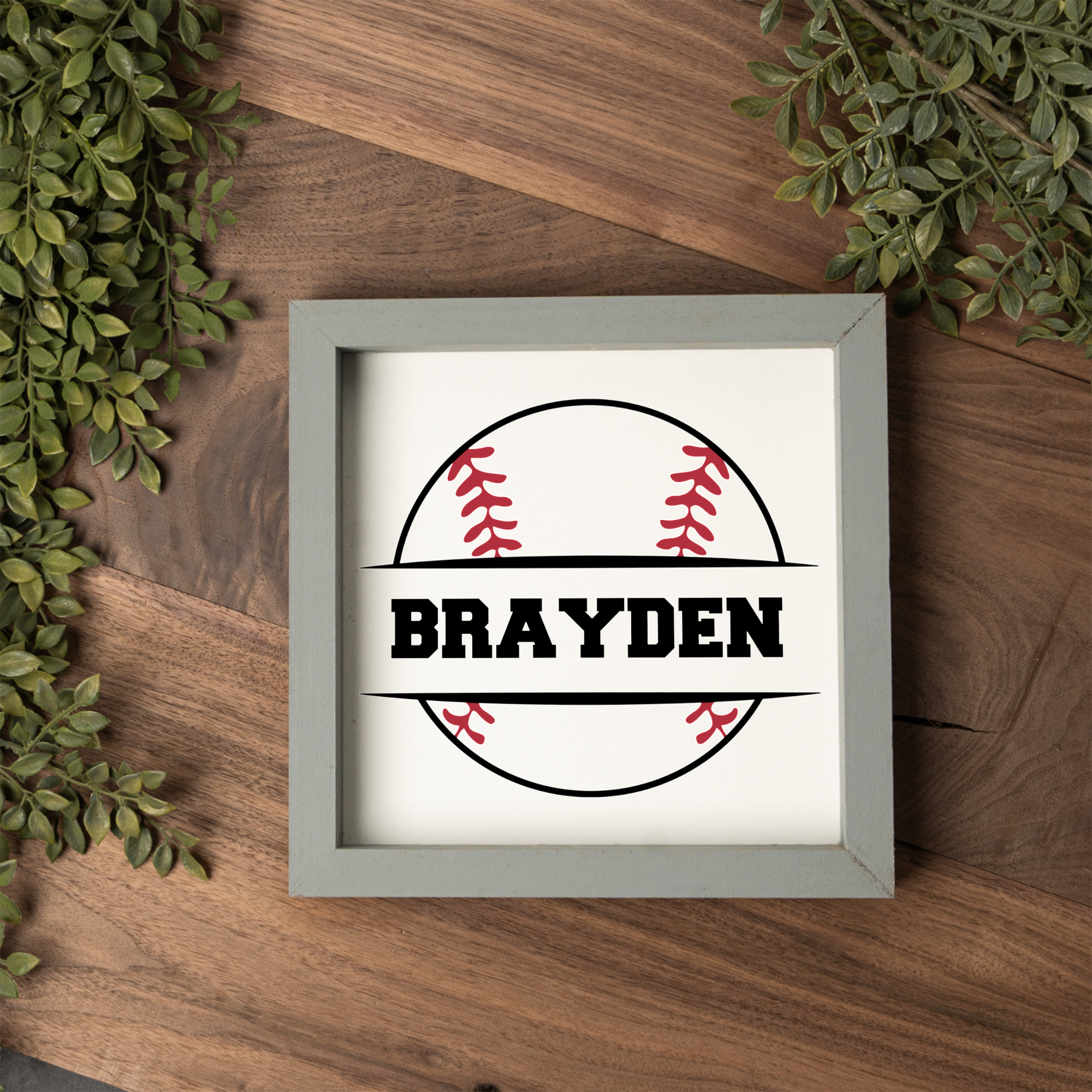Personalized Baseball Sign, Custom Name Baseball Decor, Boys Sports Room Sign, Baseball Player Gift, Custom Kids Bedroom Wall Decor