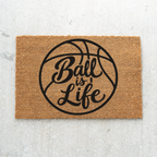 Basketball Ball Is Life Doormat, Basketball Welcome Mat, Sports Lover Gift, Basketball Player Decor, Game Day Porch Mat, Sports Family Door 