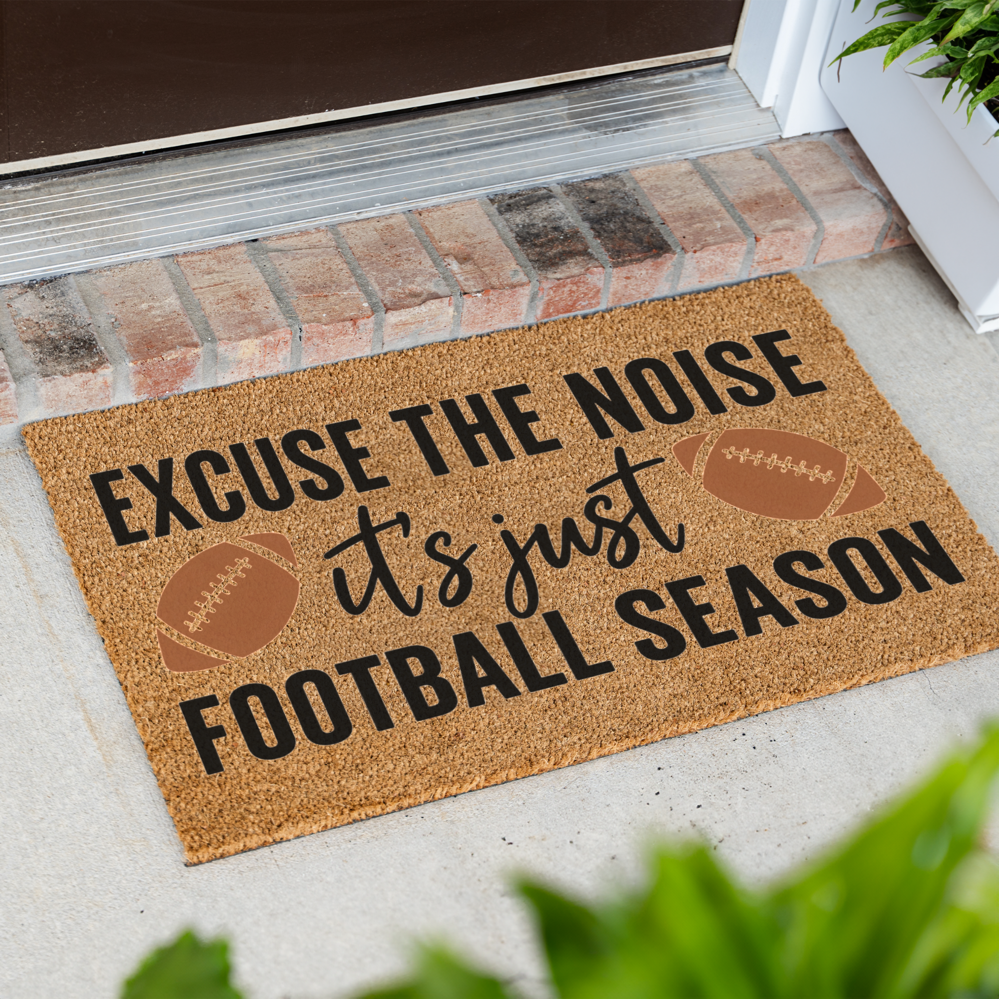 Football Doormat, Football Season Welcome Mat, Funny Game Day Doormat, Football Lover Gift, Sports Front Door Mat, Fall Porch Decor