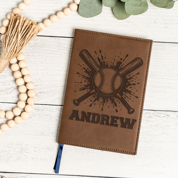 Custom Baseball Journal With Engraved Name