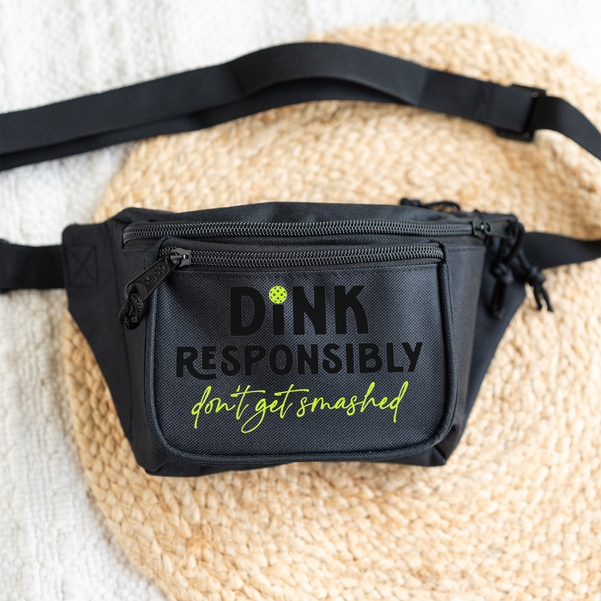 Dink Responsibly Pickleball Belt Bag