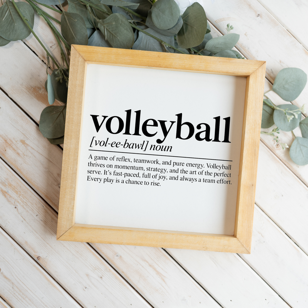 Volleyball Definition Framed Sign, Volleyball Wall Art, Volleyball Player Gift, Sports Room Decor, Girls Volleyball Bedroom Decor
