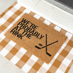 Hockey Doormat, We’re Probably at the Rink Welcome Mat, Hockey Family Gift, Hockey Mom Decor, Sports Family Door Mat, Hockey Gift