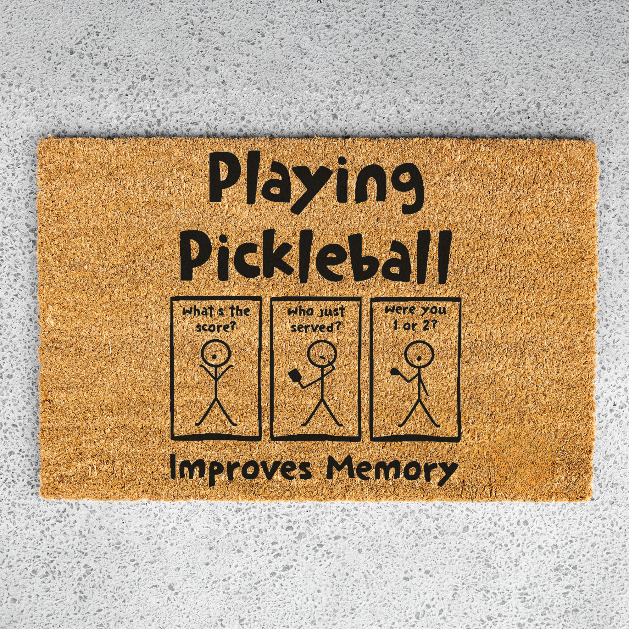 "Playing Pickleball Improves Memory" Welcome Mat