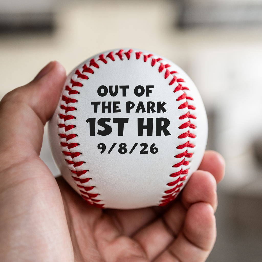 Personalized First Home Run Baseball, Custom Date Baseball Gift, 1st Home Run Keepsake, Baseball Player Gift, Sports Achievement Gift