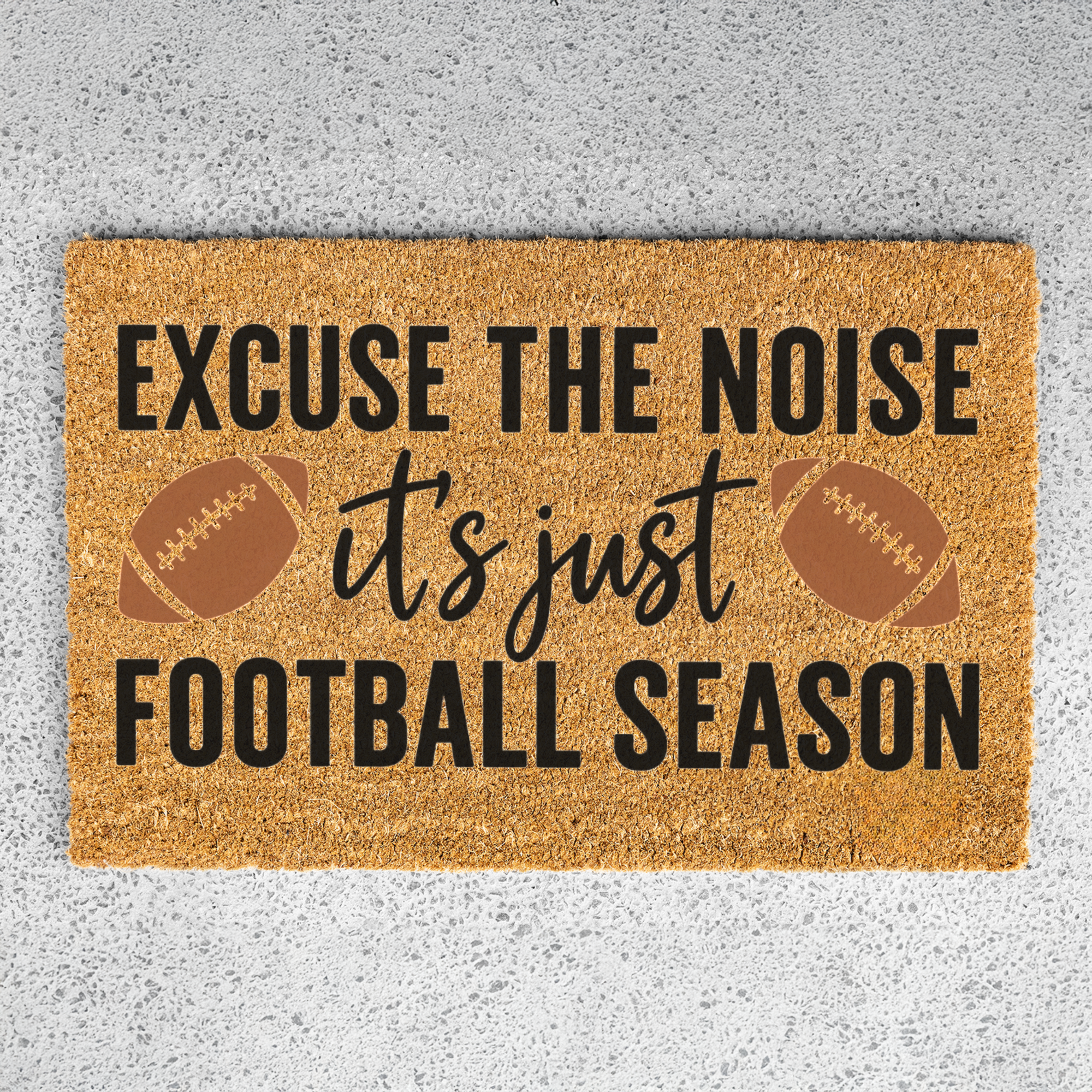 Football Doormat, Football Season Welcome Mat, Funny Game Day Doormat, Football Lover Gift, Sports Front Door Mat, Fall Porch Decor