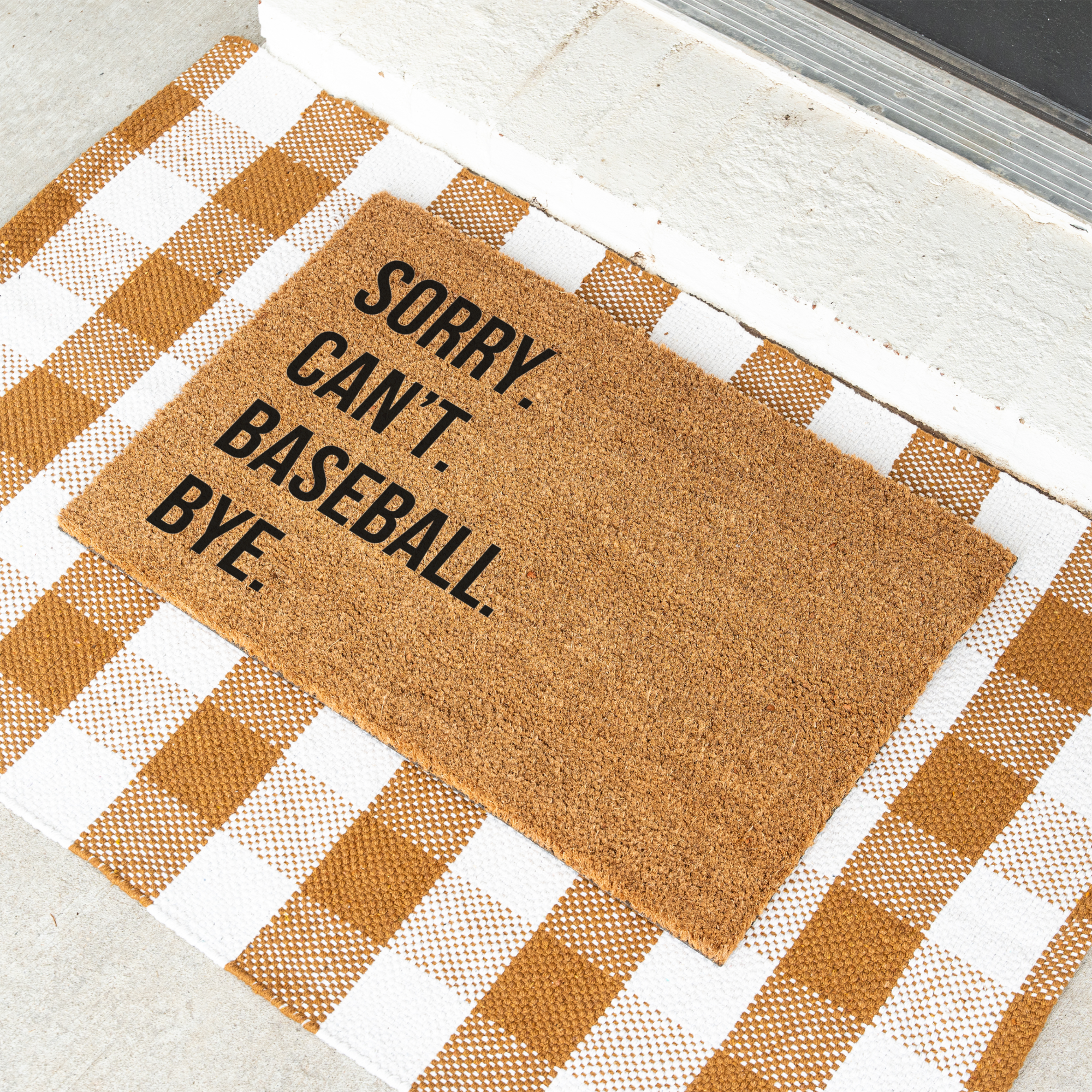 Funny Baseball Doormat