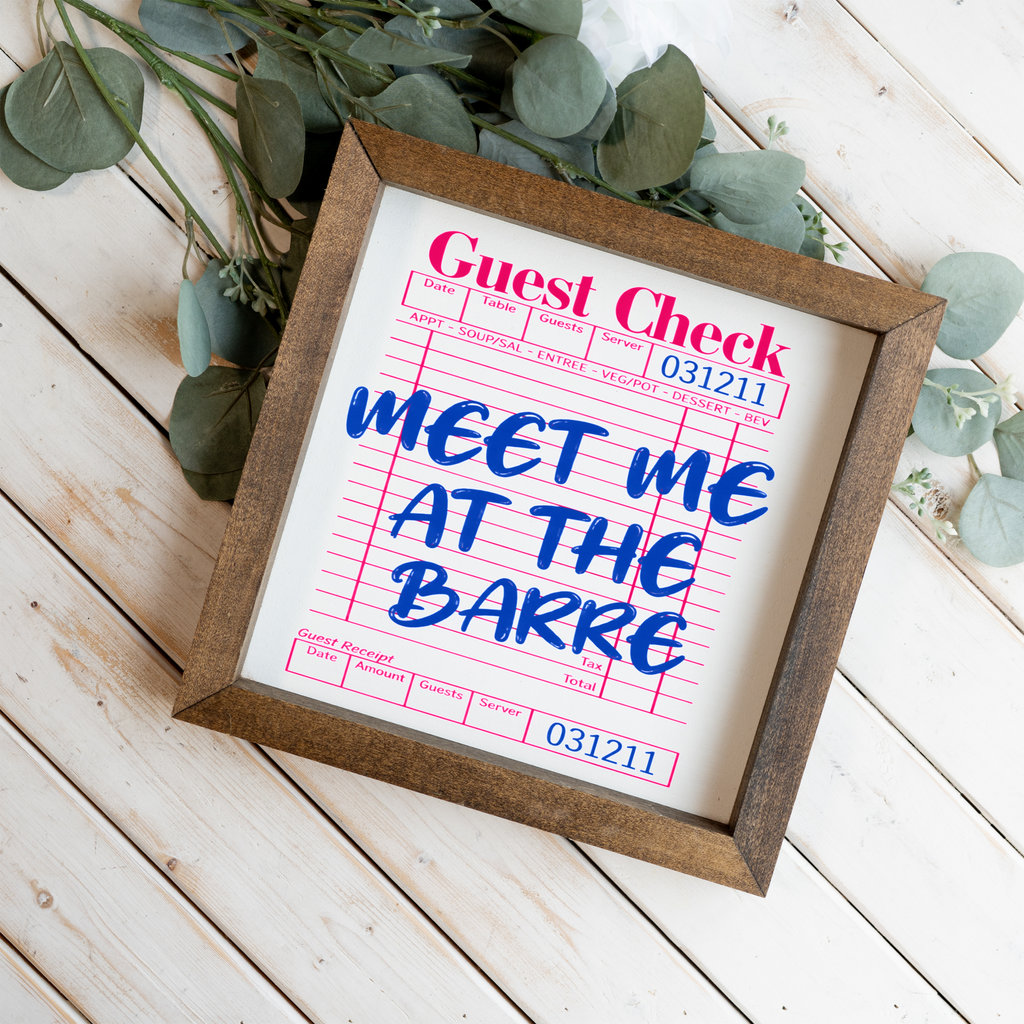 Meet Me at the Barre Sign, Funny Ballet Dancer Wall Art, Dance Studio Decor, Ballerina Gift, Ballet Teacher Gift, Dance Room Decor