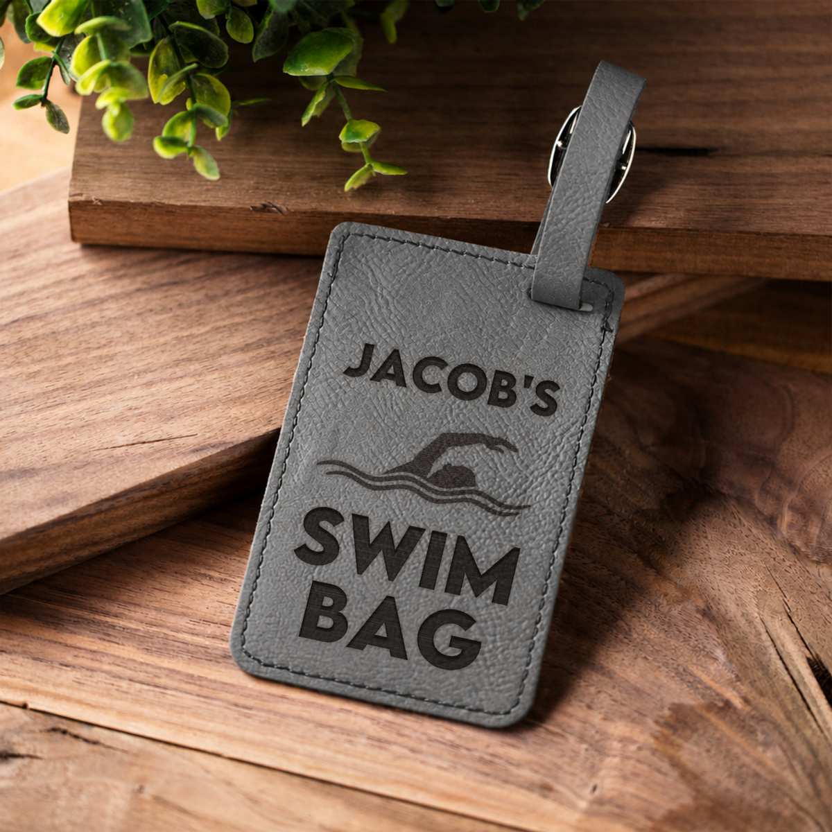 Personalized Swim Bag Tag, Custom Swimmer Name Luggage Tag, Swim Team Gift, Kids Swim Bag Tag, Swimming Gift