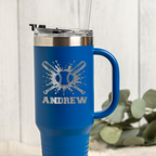 Personalized Baseball Tumbler 40oz, Custom Sports Gift, Insulated Drinkware