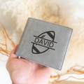 Football Monogram Premium Leather Bifold Wallet