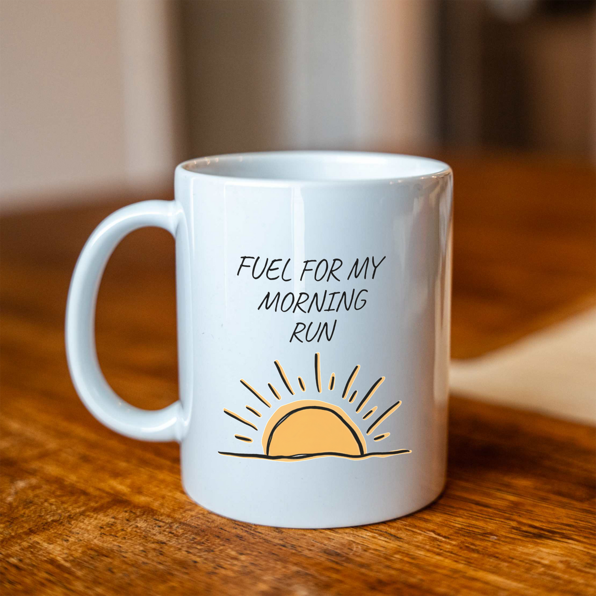 Runner Coffee Mug, Fuel for My Morning Run Mug, Running Gift for Women Men, Runner Gift, Marathon Training Coffee Cup, Running Coach Gift