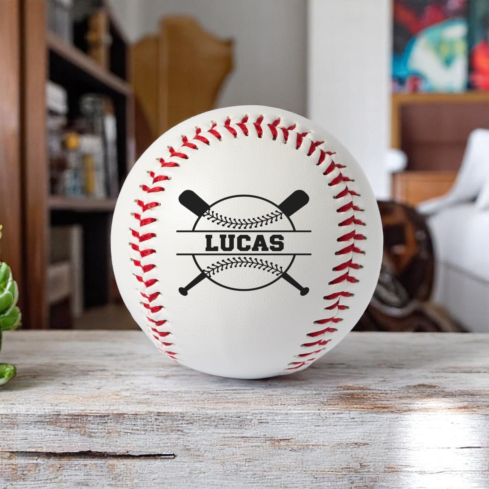 Personalized Premium Baseball with Monogram Design