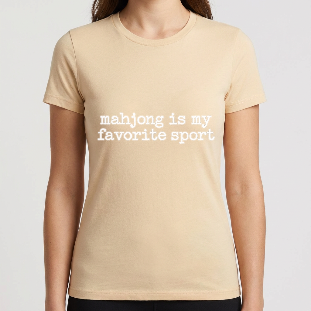 Mahjong Is My Favorite Sport Shirt, Funny Mahjong T Shirt, Mahjong Lover Gift, Mah Jong Player Tee, Game Night Shirt for Women