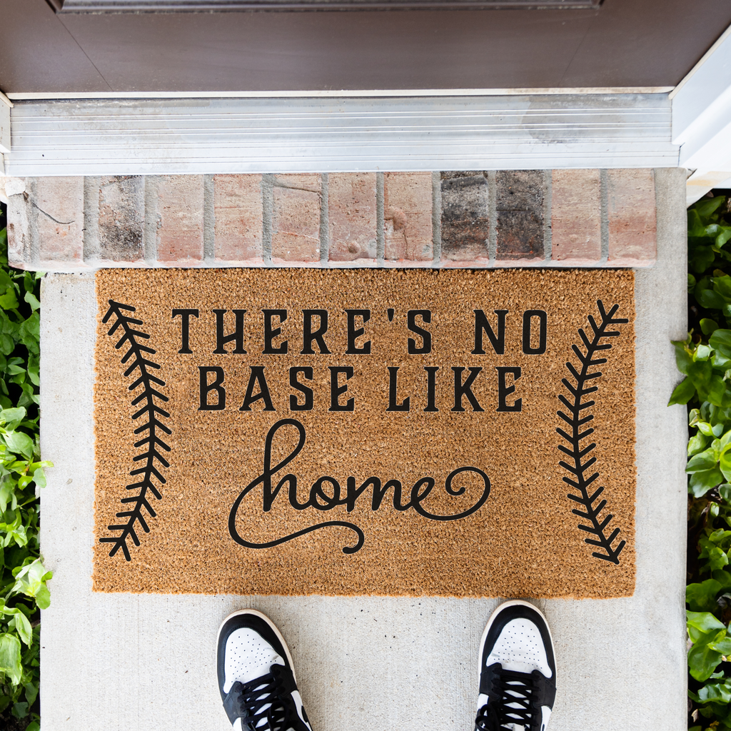 There's No Base Like Home Doormat