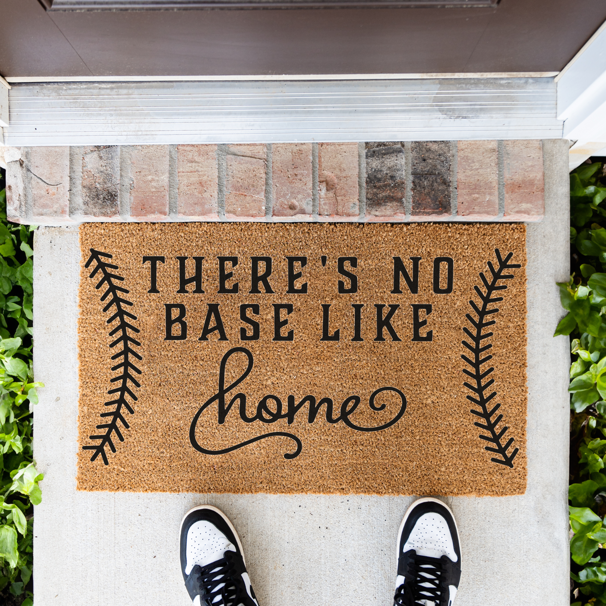 There's No Base Like Home Doormat