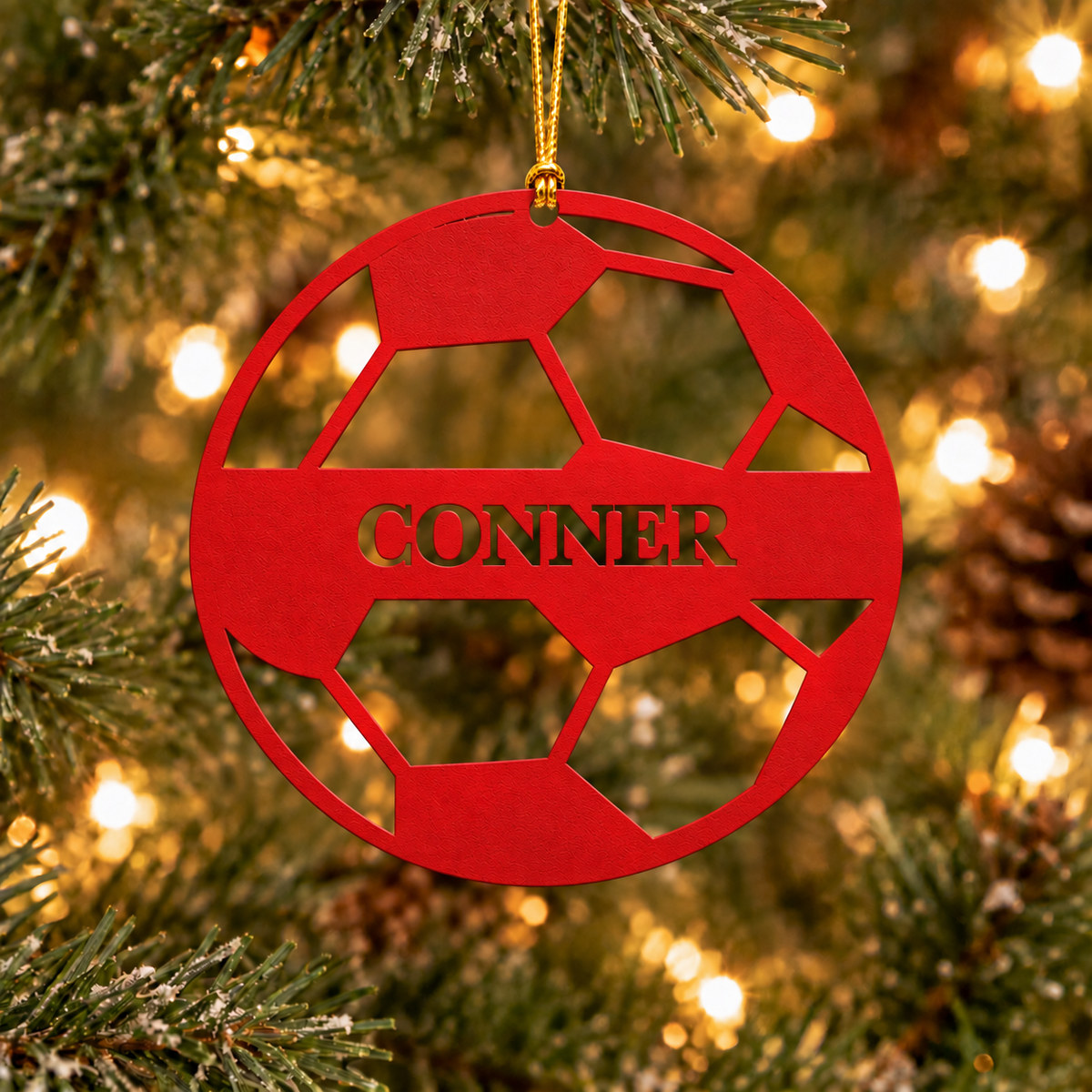 Personalized Soccer Metal Ornament