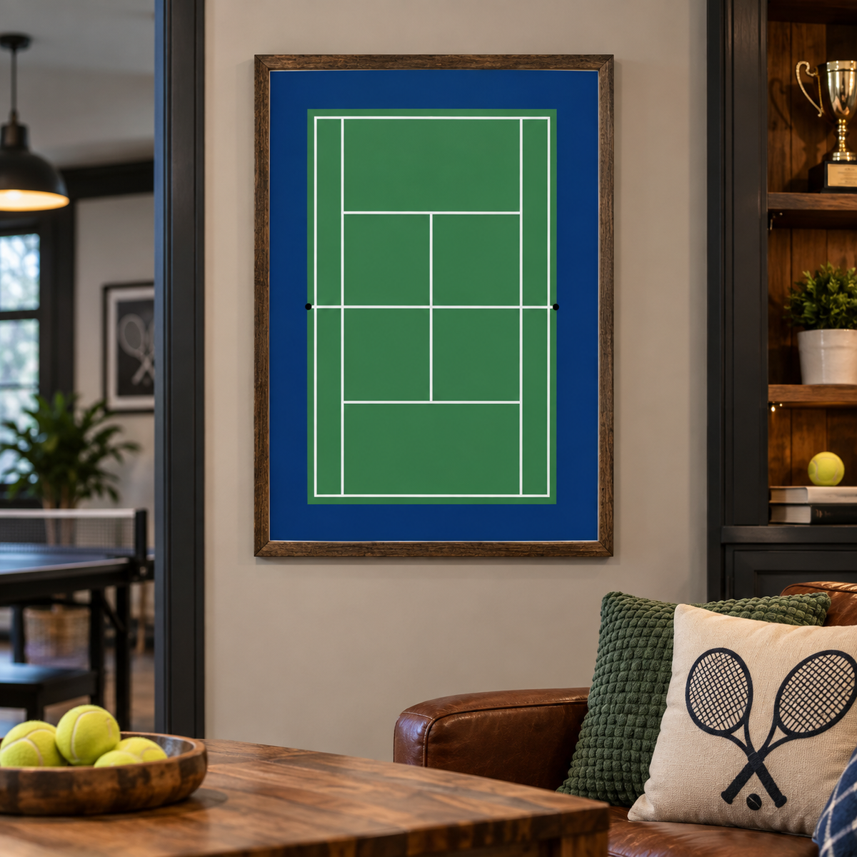 Tennis Court Framed Wall Art