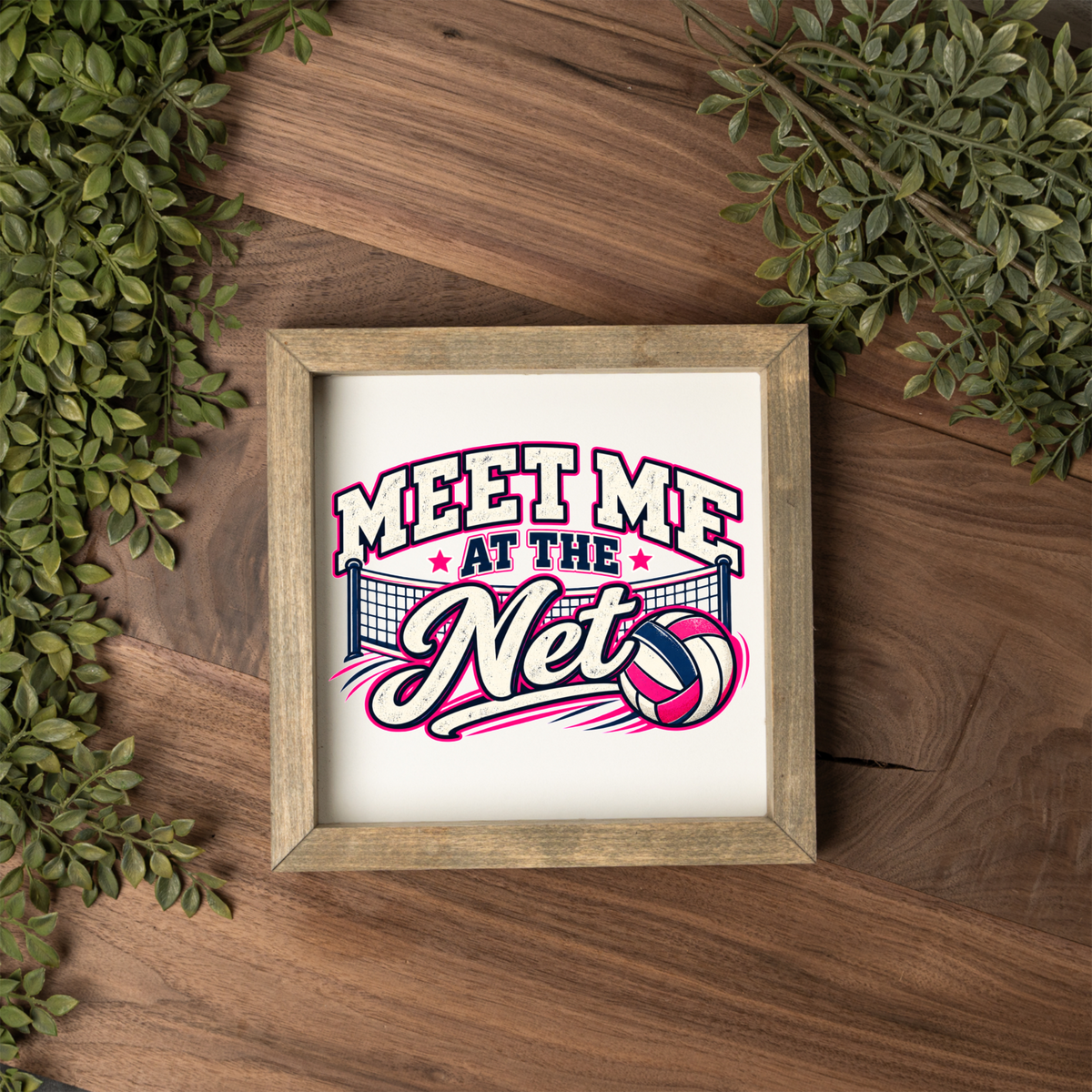 Meet Me at the Net Volleyball Sign, Volleyball Wall Art, Volleyball Player Gift, Girls Sports Room Decor, Volleyball Team Gift