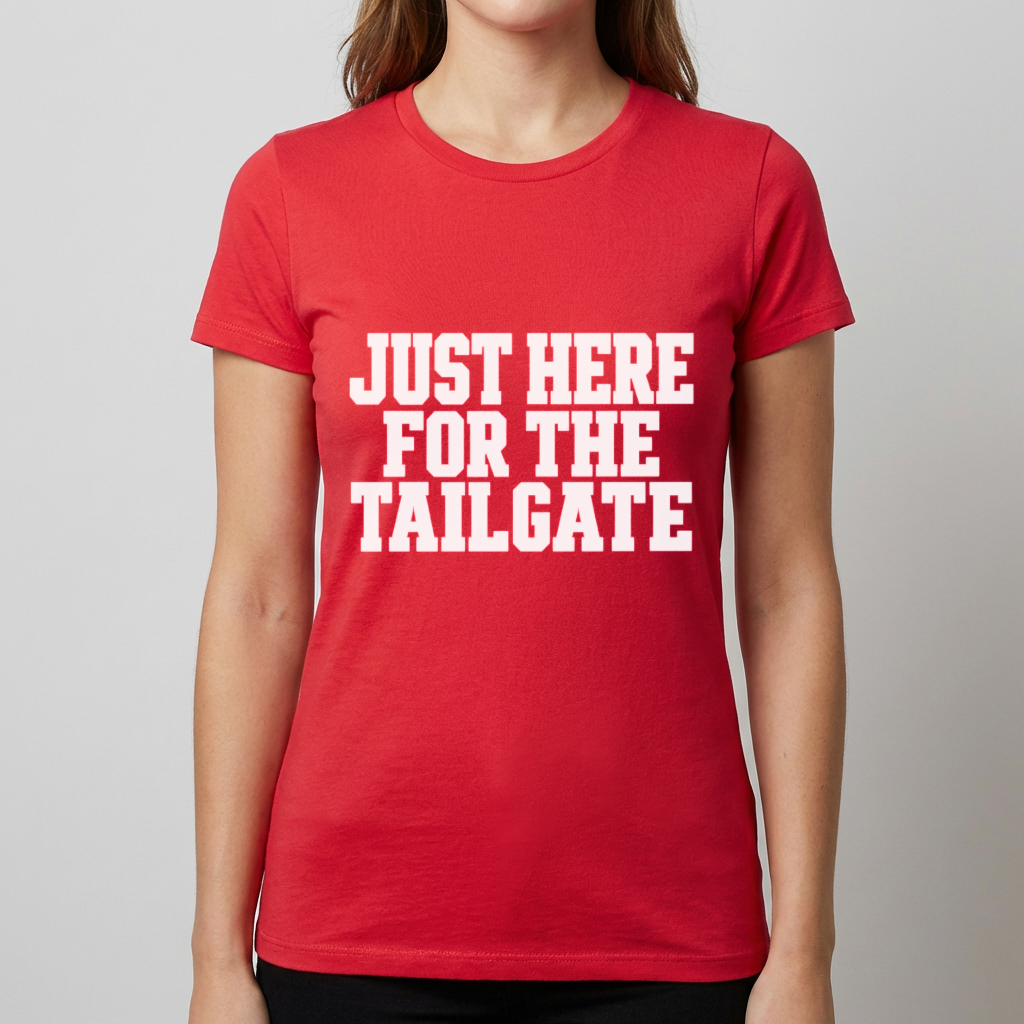 Just Here for the Tailgate Shirt, Funny Tailgate T Shirt, Game Day Shirt, Football Tailgate Tee, Sports Fan Gift, Tailgating Party Shirt